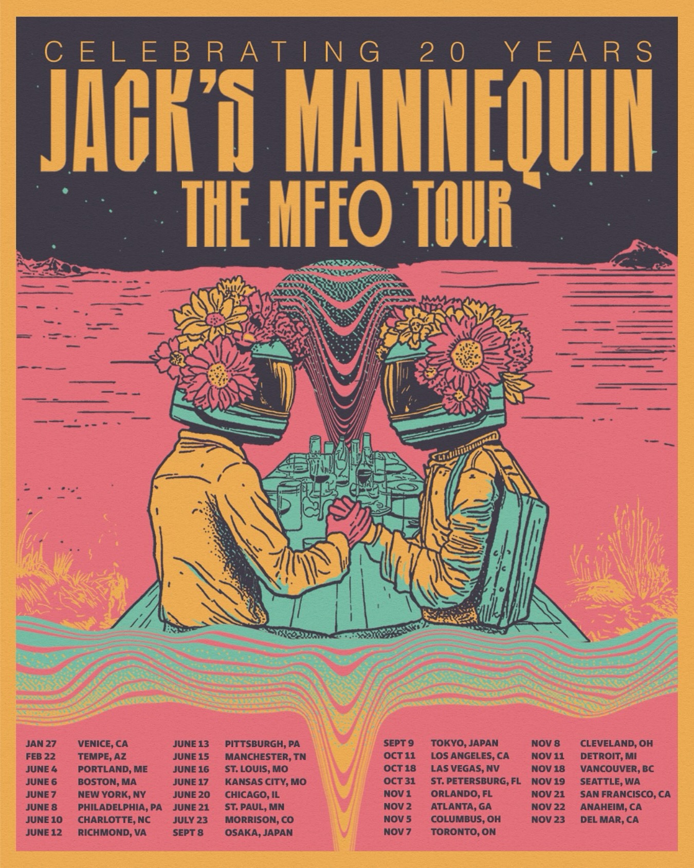 Jack's Mannequin The MFEO Tour Poster 2025